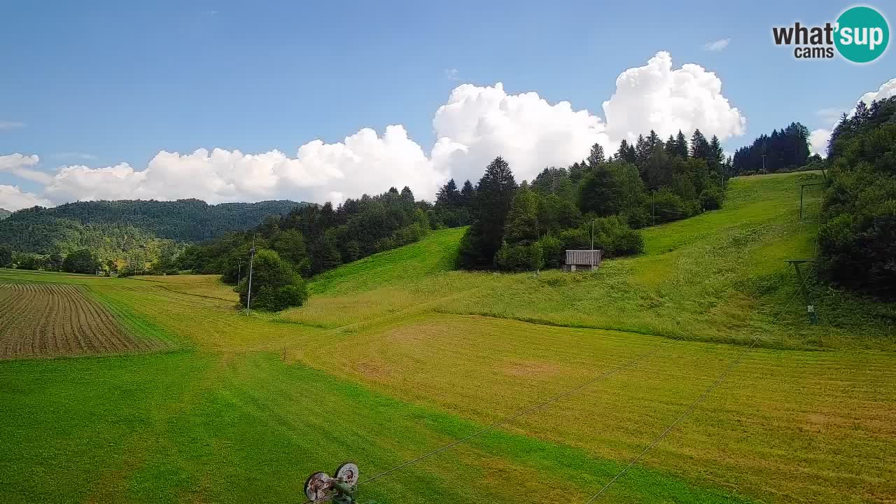 Webcam Smučišče Senožeta – Skigebiet in Srednja Vas bei Bohinj