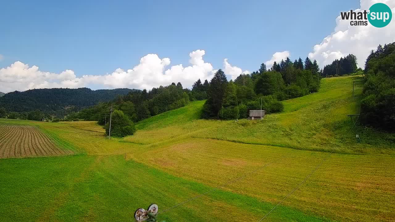 Webcam Smučišče Senožeta – Skigebiet in Srednja Vas bei Bohinj
