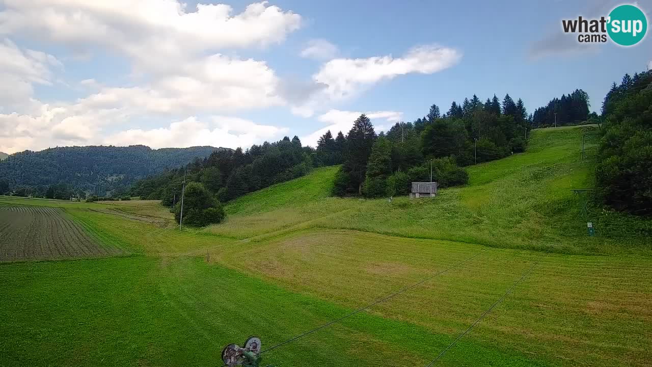 Webcam Smučišče Senožeta – Skigebiet in Srednja Vas bei Bohinj