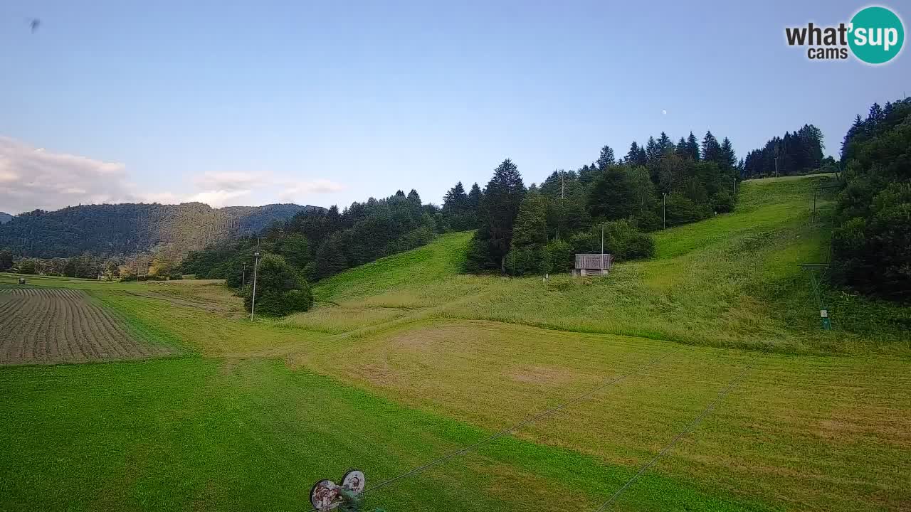 Webcam Smučišče Senožeta – Skigebiet in Srednja Vas bei Bohinj