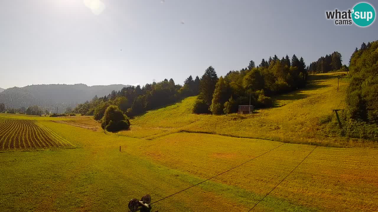 Webcam Smučišče Senožeta – Skigebiet in Srednja Vas bei Bohinj