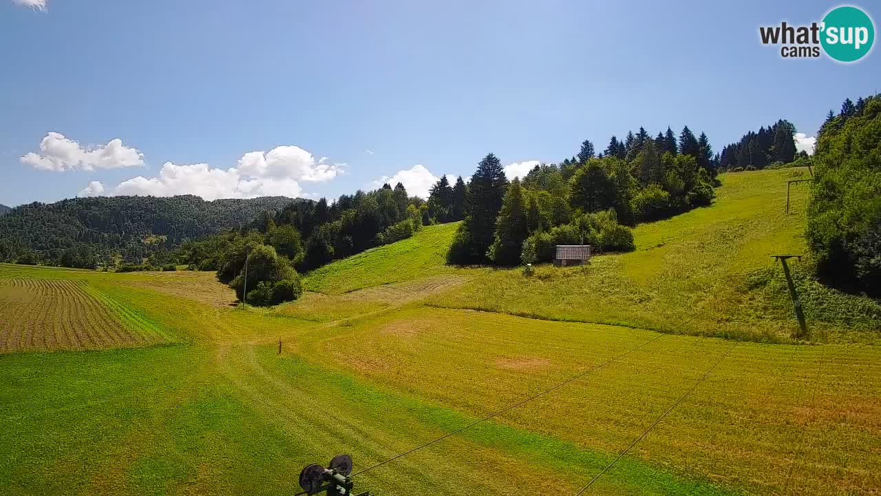 Webcam Smučišče Senožeta – Skigebiet in Srednja Vas bei Bohinj