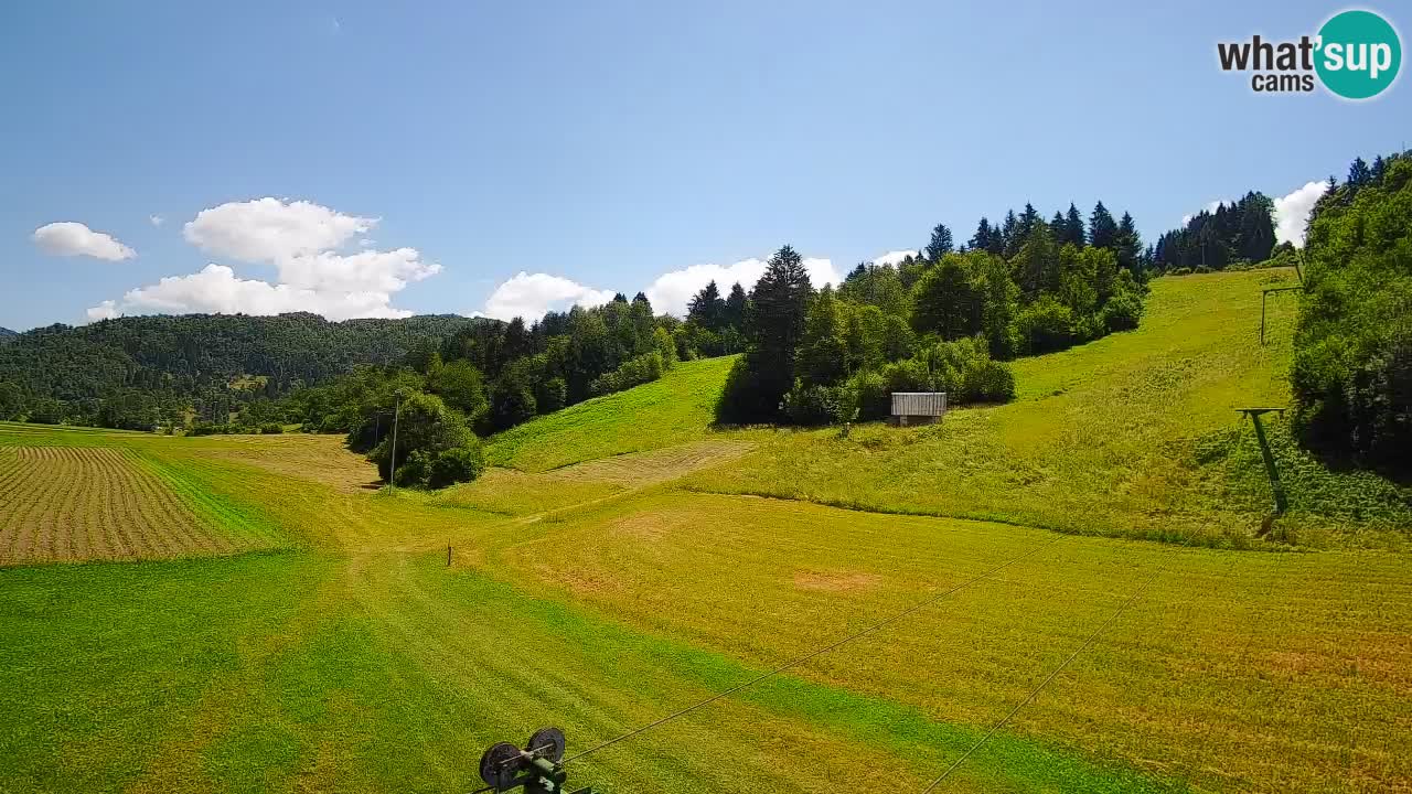 Webcam Smučišče Senožeta – Skigebiet in Srednja Vas bei Bohinj
