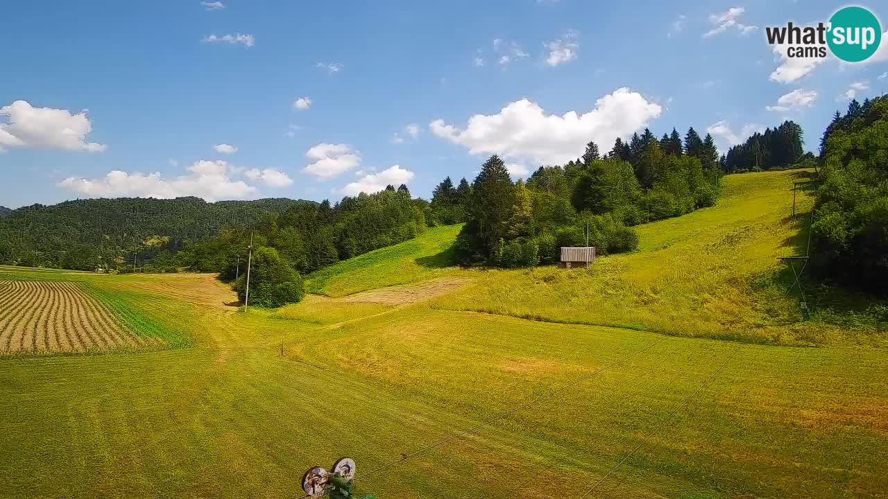 Webcam Smučišče Senožeta – Skigebiet in Srednja Vas bei Bohinj