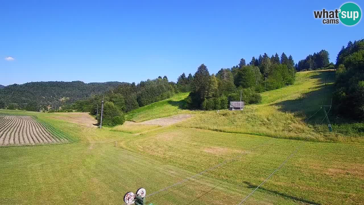 Webcam Smučišče Senožeta – Skigebiet in Srednja Vas bei Bohinj