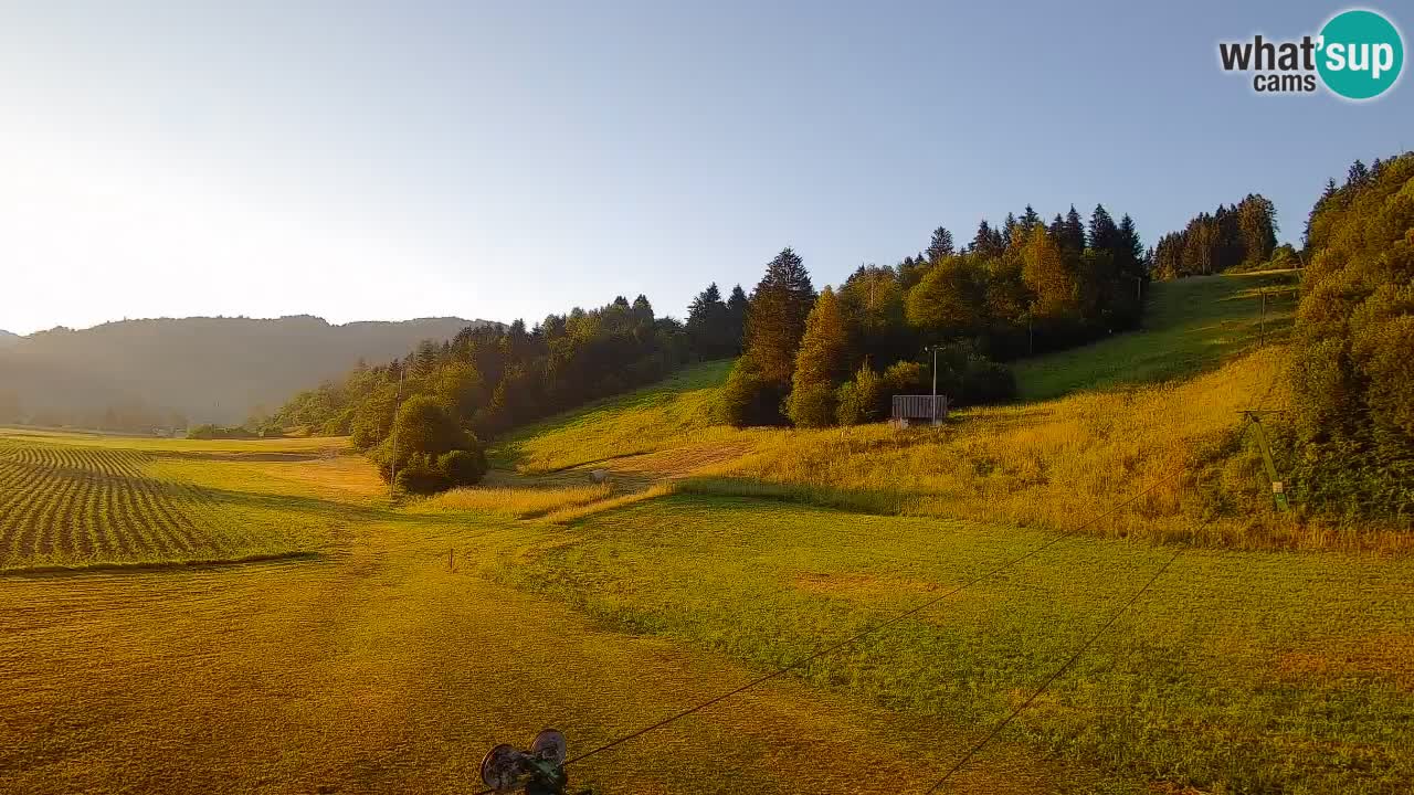 Webcam Smučišče Senožeta – Skigebiet in Srednja Vas bei Bohinj