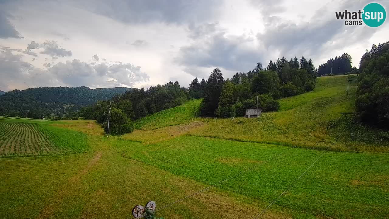 Webcam Smučišče Senožeta – Skigebiet in Srednja Vas bei Bohinj
