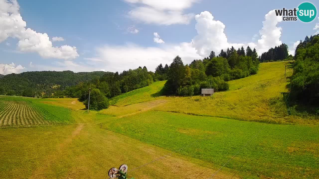 Webcam Smučišče Senožeta – Skigebiet in Srednja Vas bei Bohinj