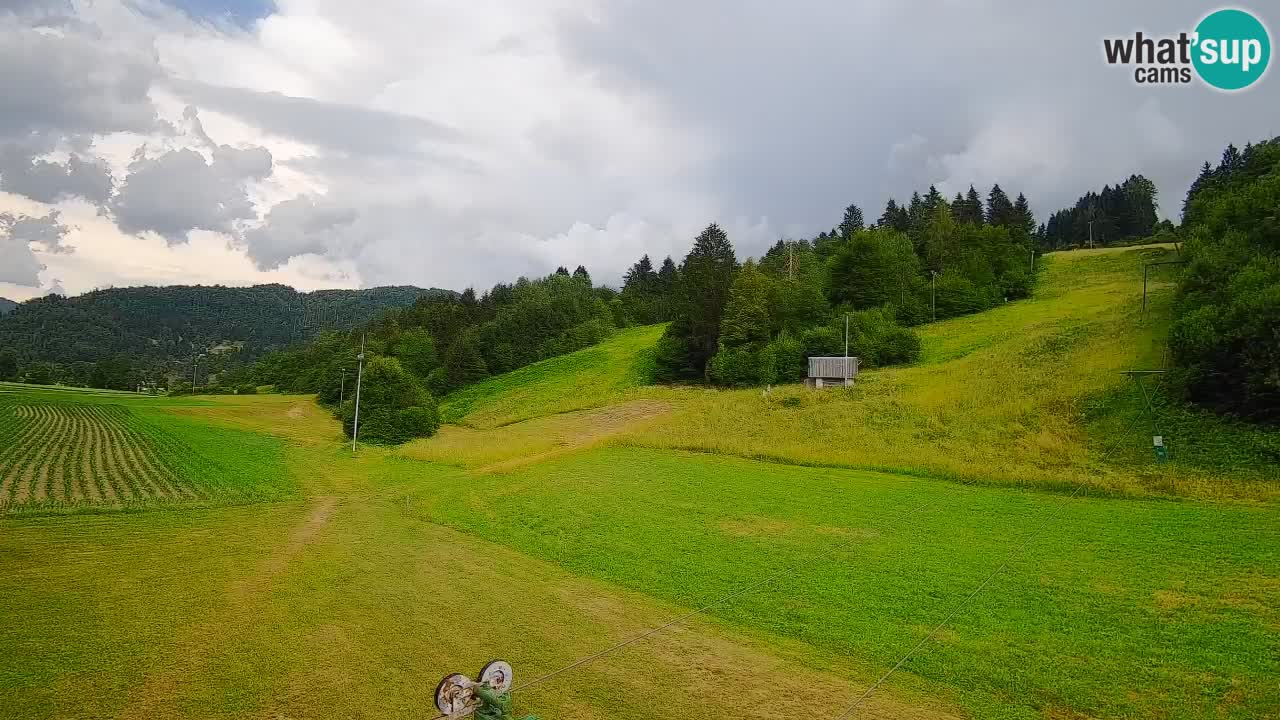Webcam Smučišče Senožeta – Skigebiet in Srednja Vas bei Bohinj