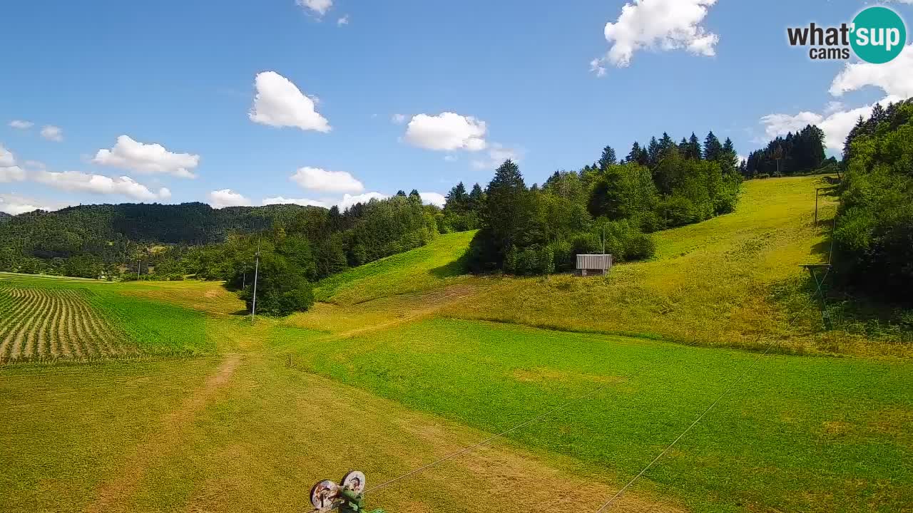 Webcam Smučišče Senožeta – Skigebiet in Srednja Vas bei Bohinj