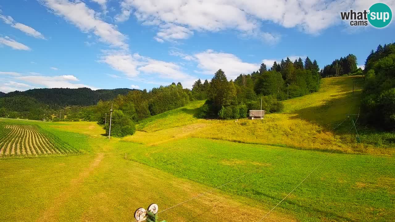 Webcam Smučišče Senožeta – Skigebiet in Srednja Vas bei Bohinj