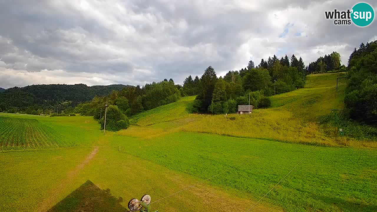 Webcam Smučišče Senožeta – Skigebiet in Srednja Vas bei Bohinj