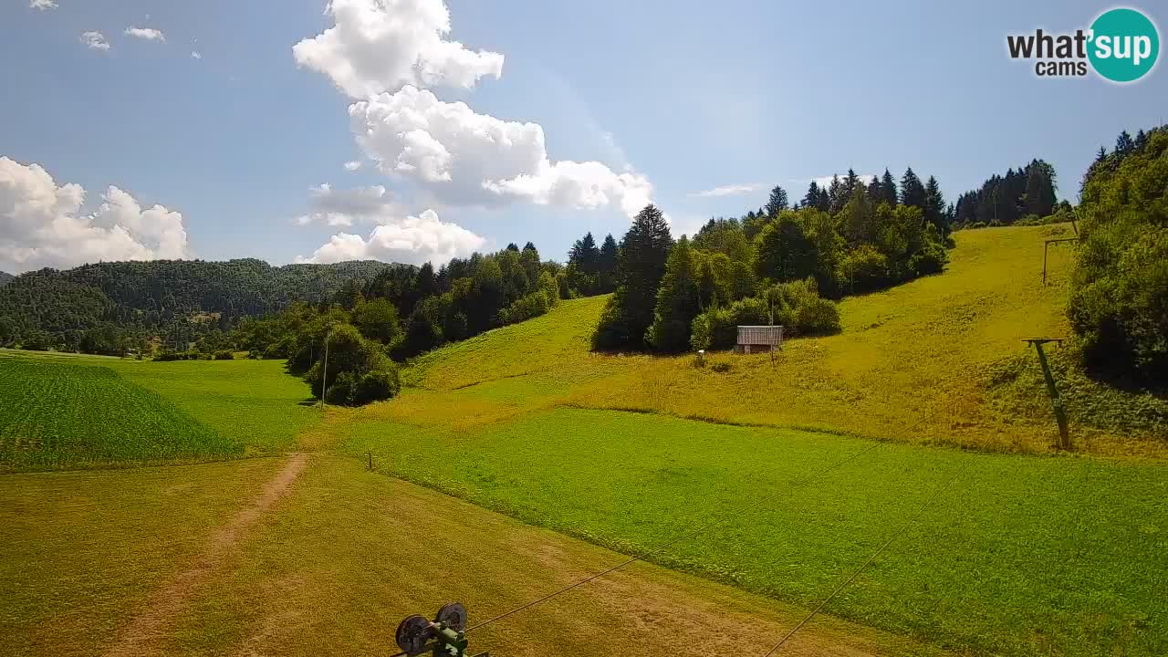 Webcam Smučišče Senožeta – Skigebiet in Srednja Vas bei Bohinj