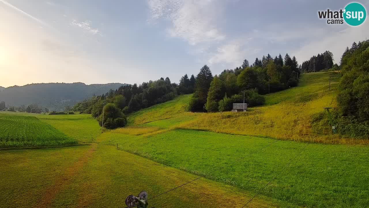 Webcam Smučišče Senožeta – Skigebiet in Srednja Vas bei Bohinj