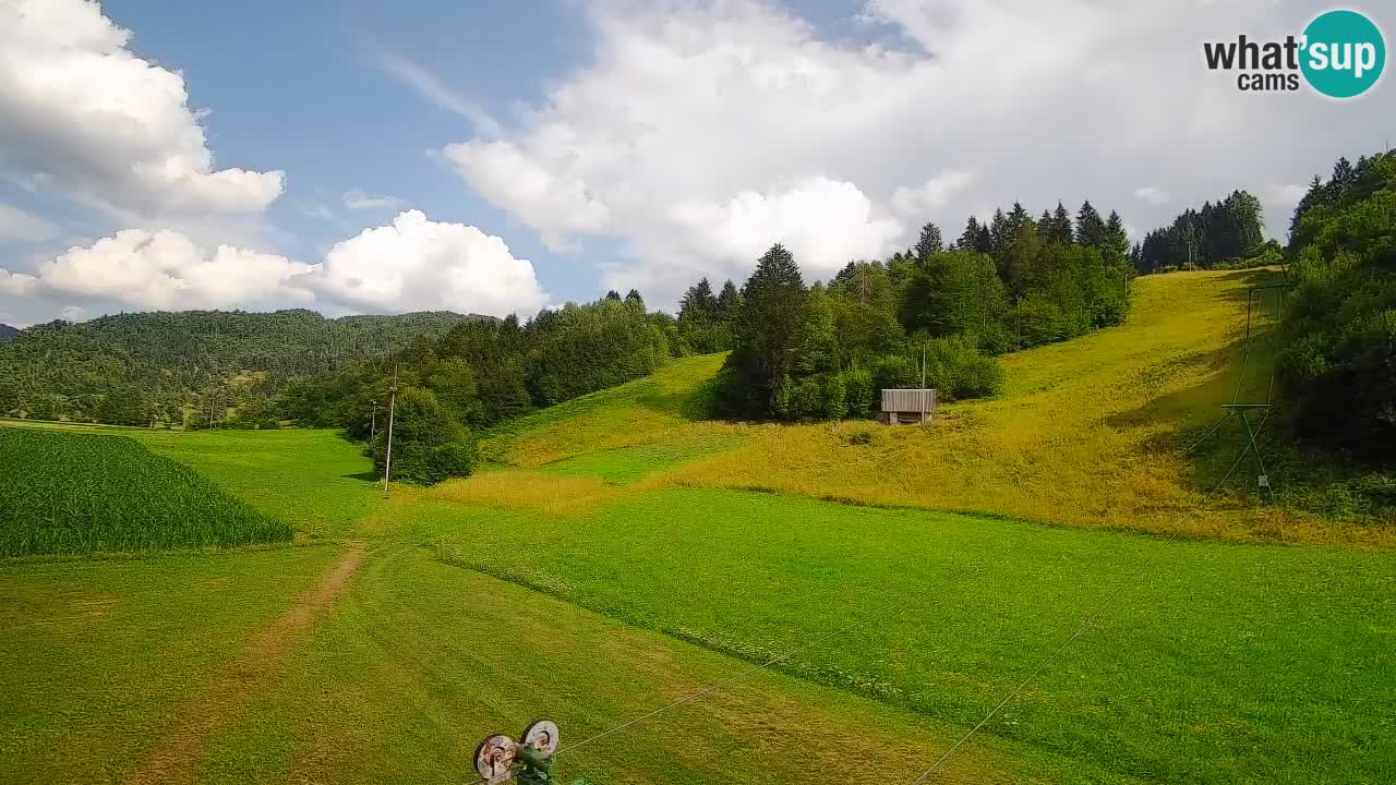 Webcam Smučišče Senožeta – Skigebiet in Srednja Vas bei Bohinj