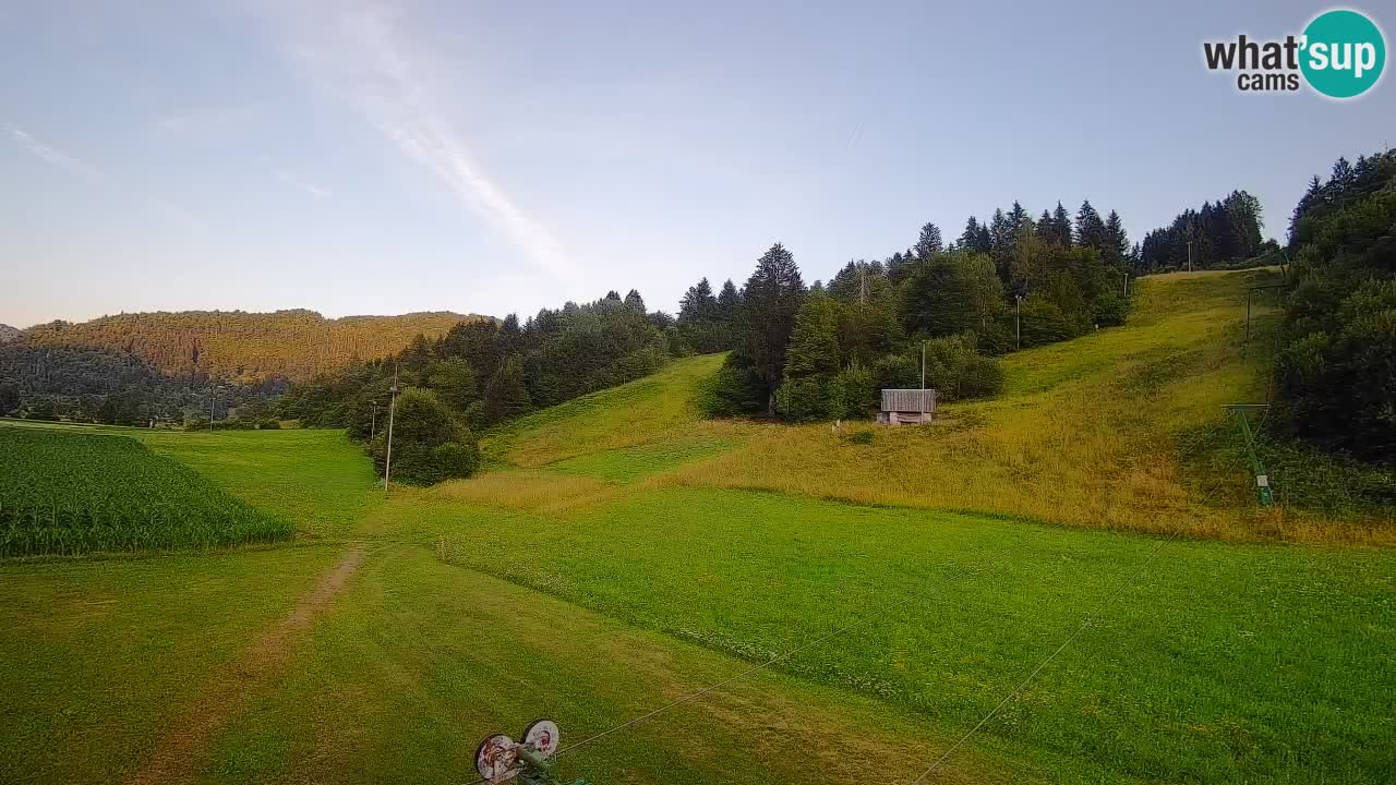 Webcam Smučišče Senožeta – Skigebiet in Srednja Vas bei Bohinj