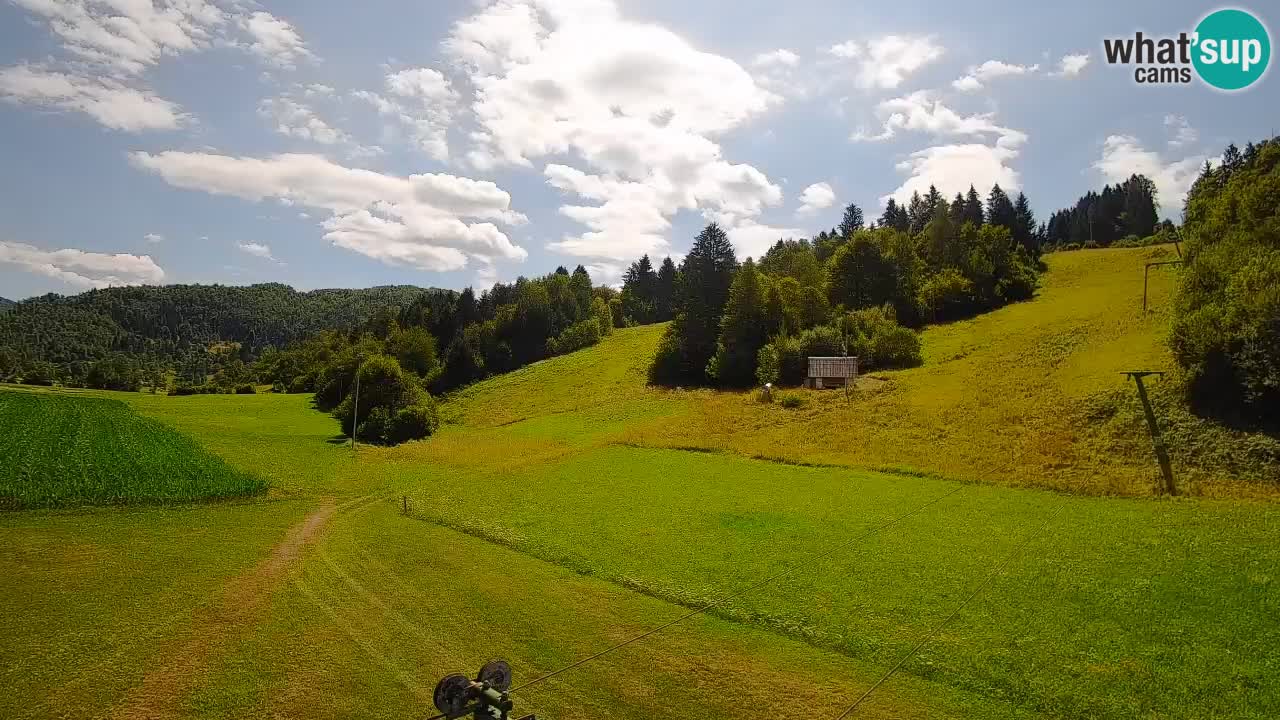 Webcam Smučišče Senožeta – Skigebiet in Srednja Vas bei Bohinj