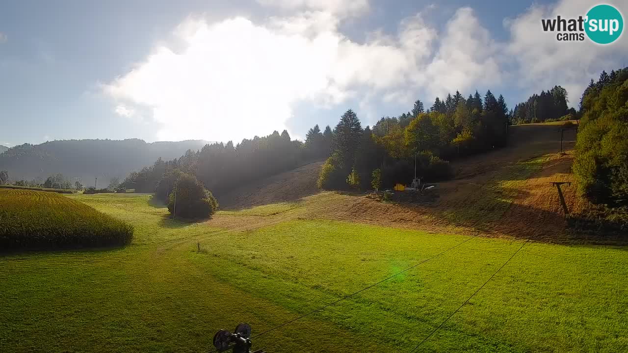 Webcam Smučišče Senožeta – Skigebiet in Srednja Vas bei Bohinj