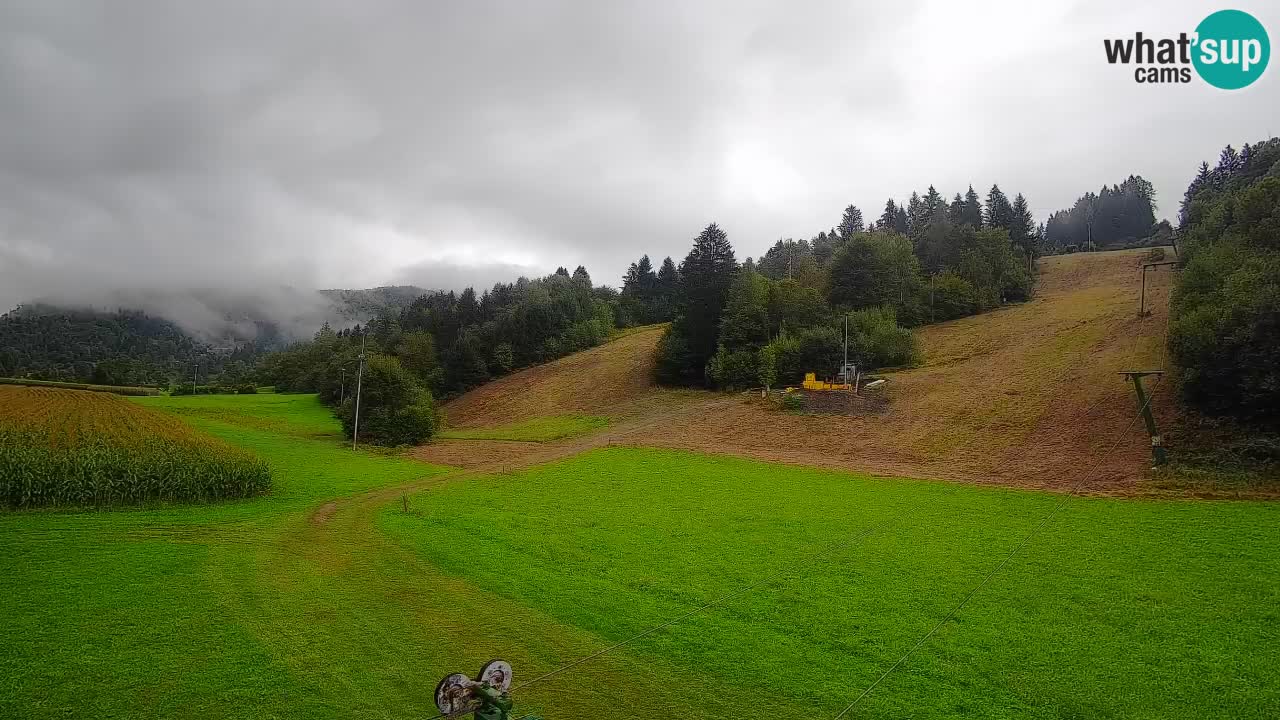 Webcam Smučišče Senožeta – Skigebiet in Srednja Vas bei Bohinj