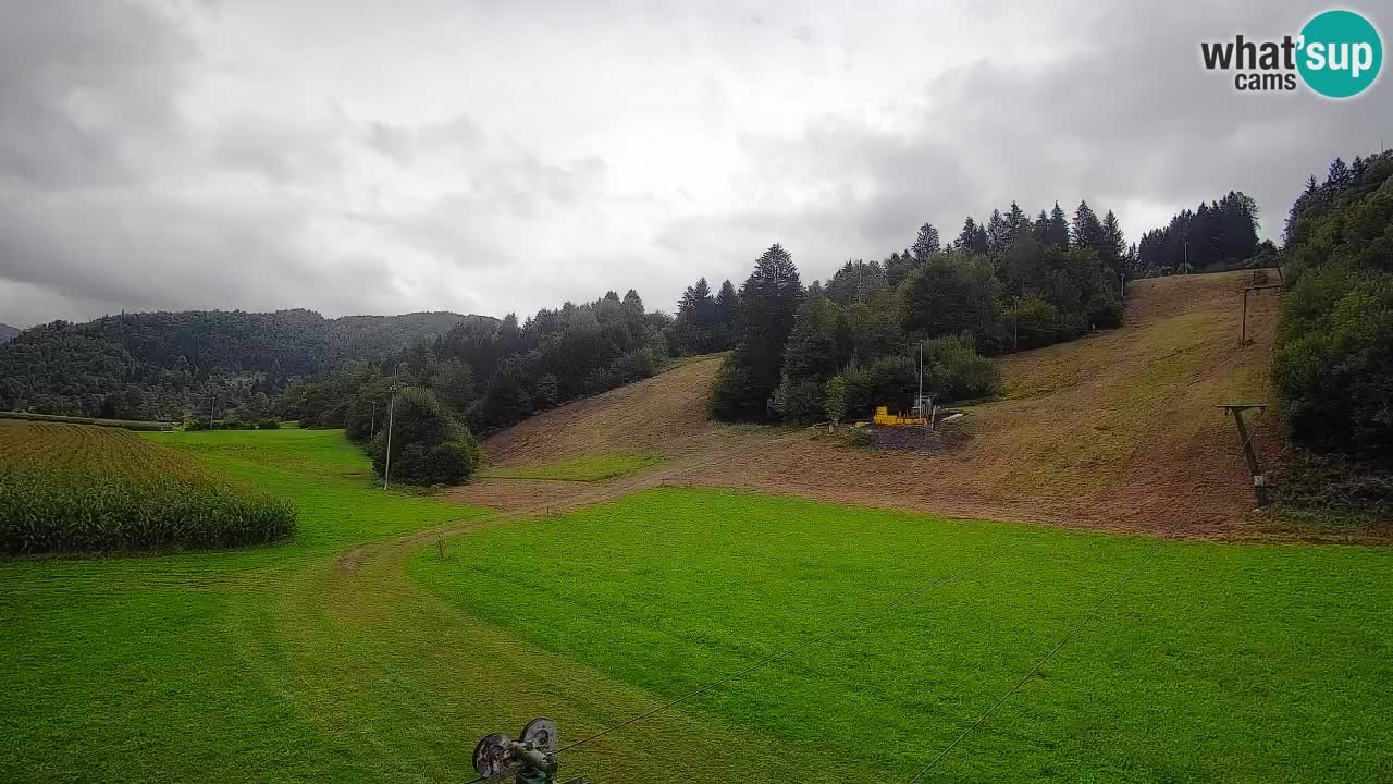 Webcam Smučišče Senožeta – Skigebiet in Srednja Vas bei Bohinj