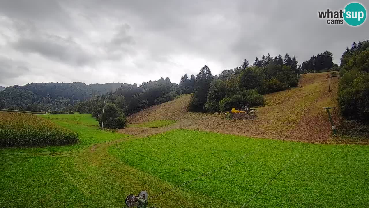 Webcam Smučišče Senožeta – Skigebiet in Srednja Vas bei Bohinj