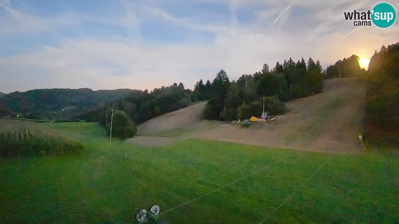 Webcam Smučišče Senožeta – Skigebiet in Srednja Vas bei Bohinj