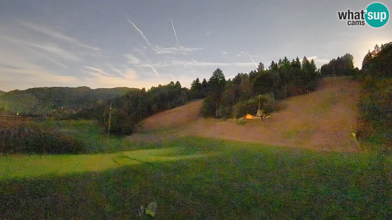 Webcam Smučišče Senožeta – Skigebiet in Srednja Vas bei Bohinj