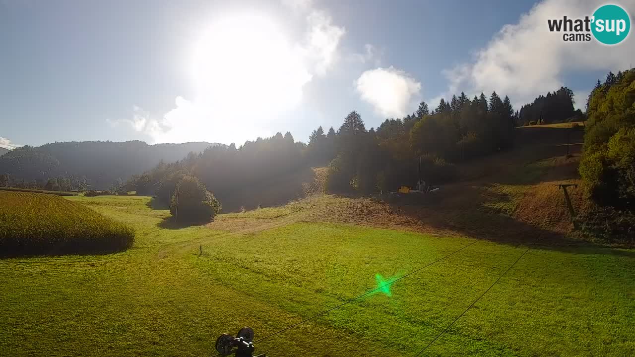 Webcam Smučišče Senožeta – Skigebiet in Srednja Vas bei Bohinj