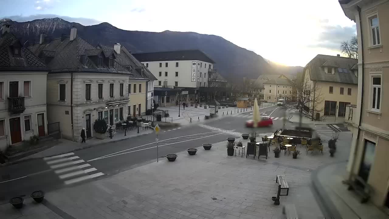 Plaza Central en Bovec