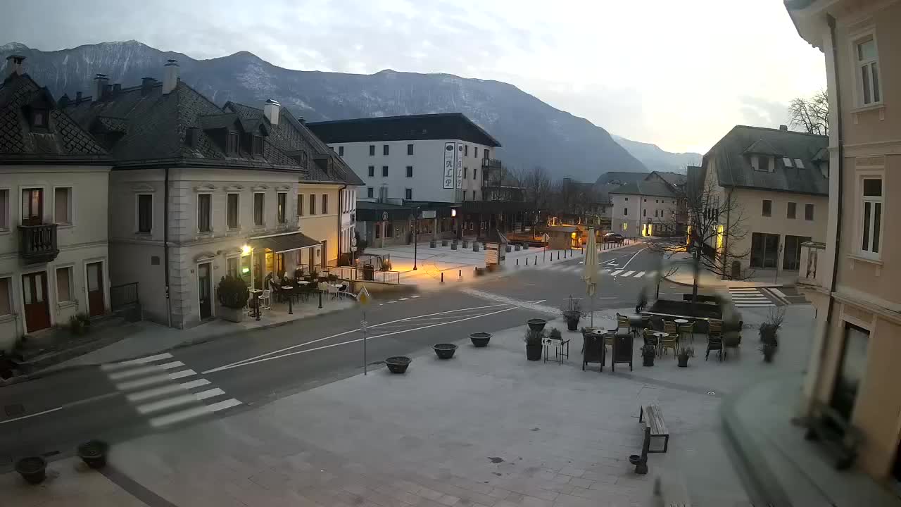 Plaza Central en Bovec