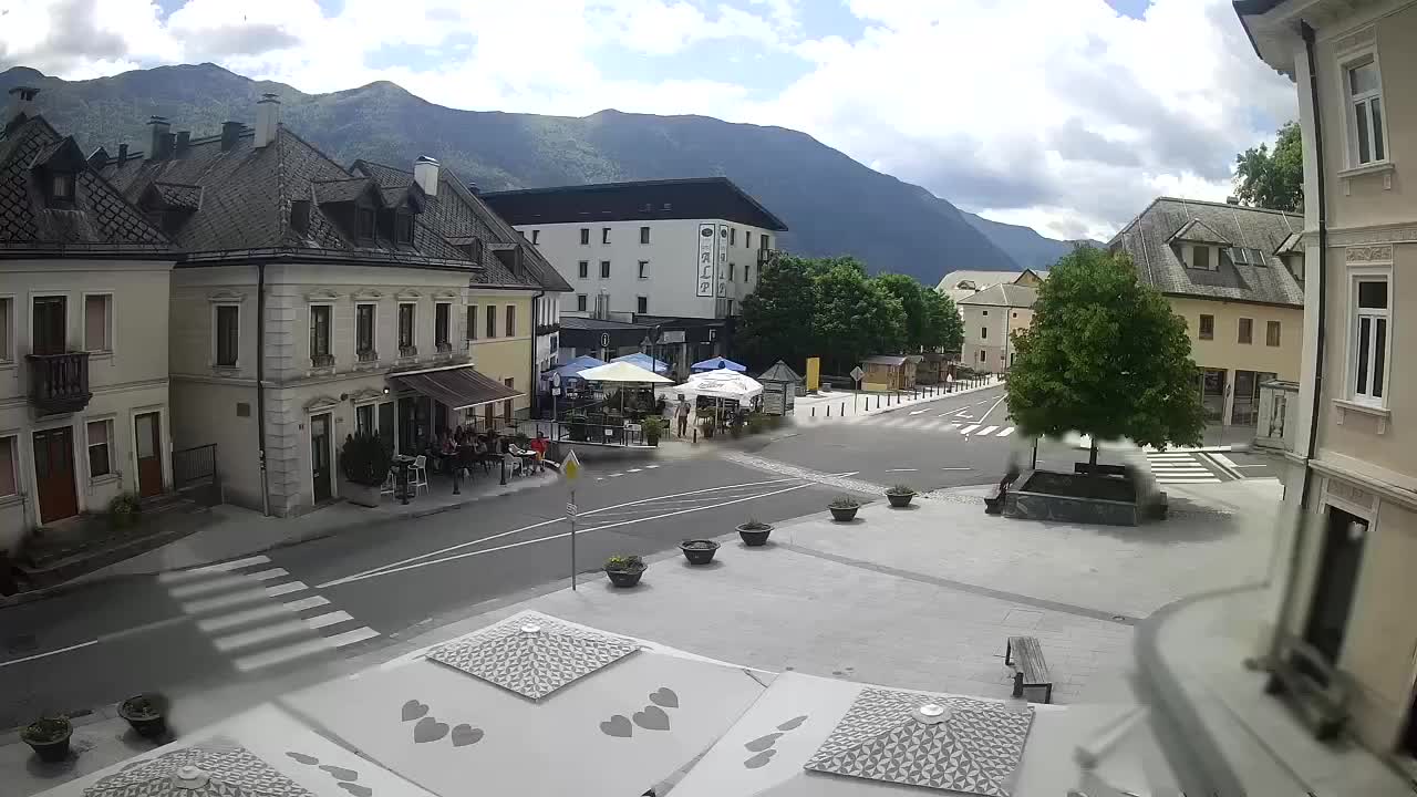 Plaza Central en Bovec