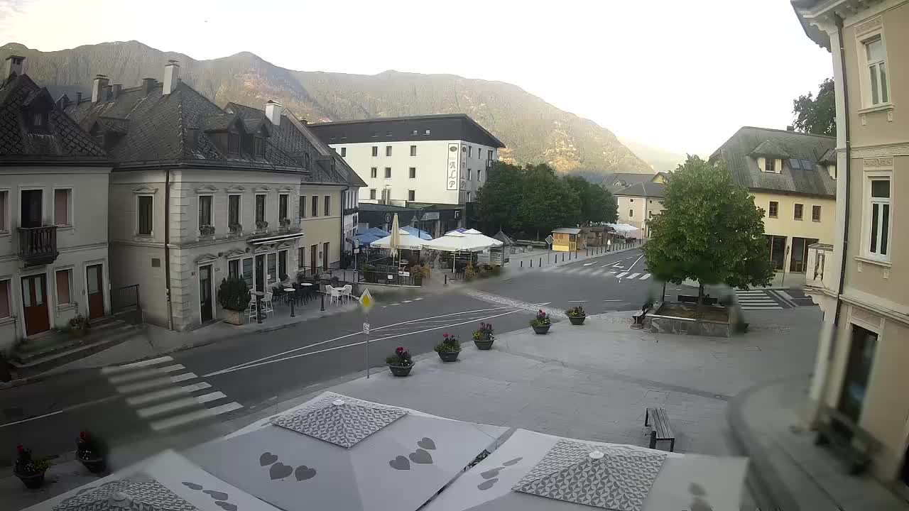 Plaza Central en Bovec