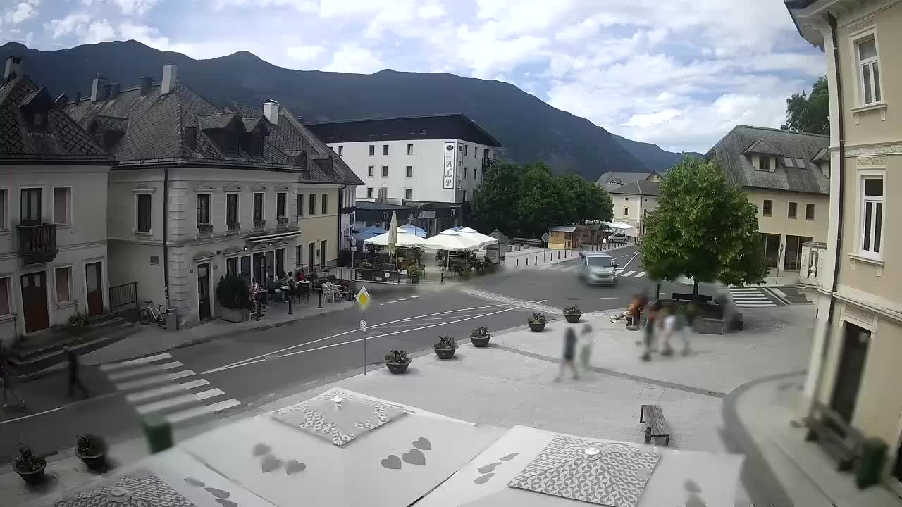 Plaza Central en Bovec