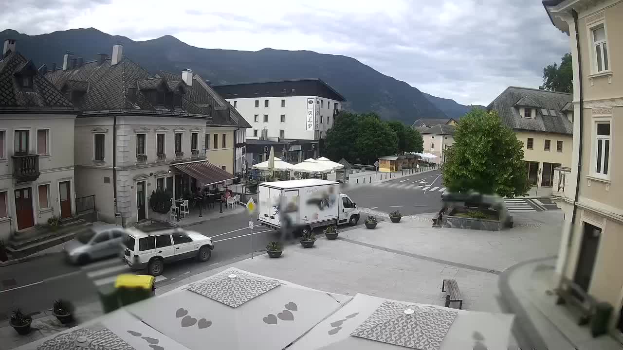 Plaza Central en Bovec