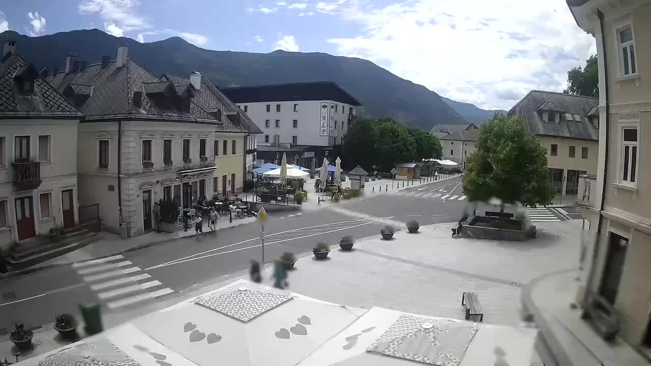 Plaza Central en Bovec