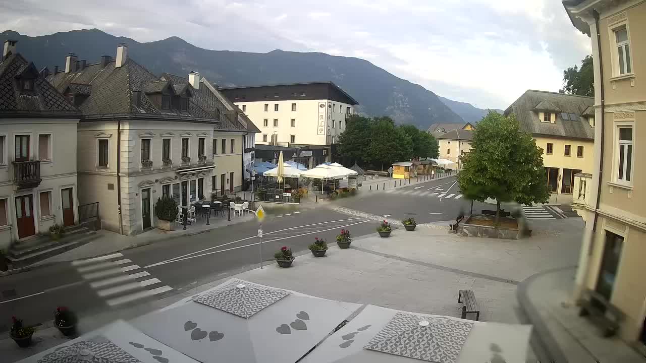 Plaza Central en Bovec