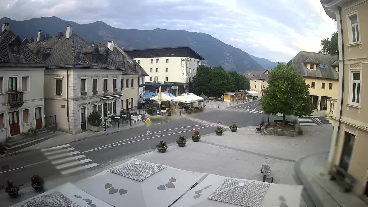Plaza Central en Bovec