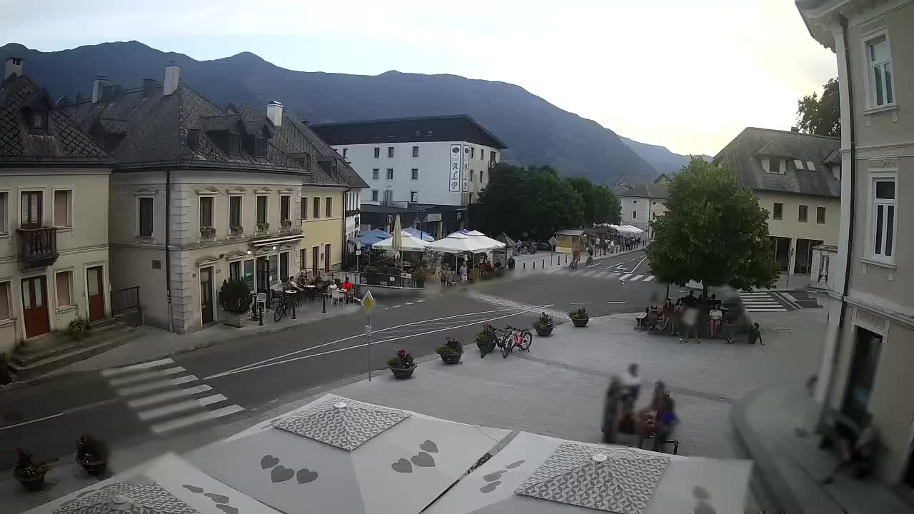 Plaza Central en Bovec