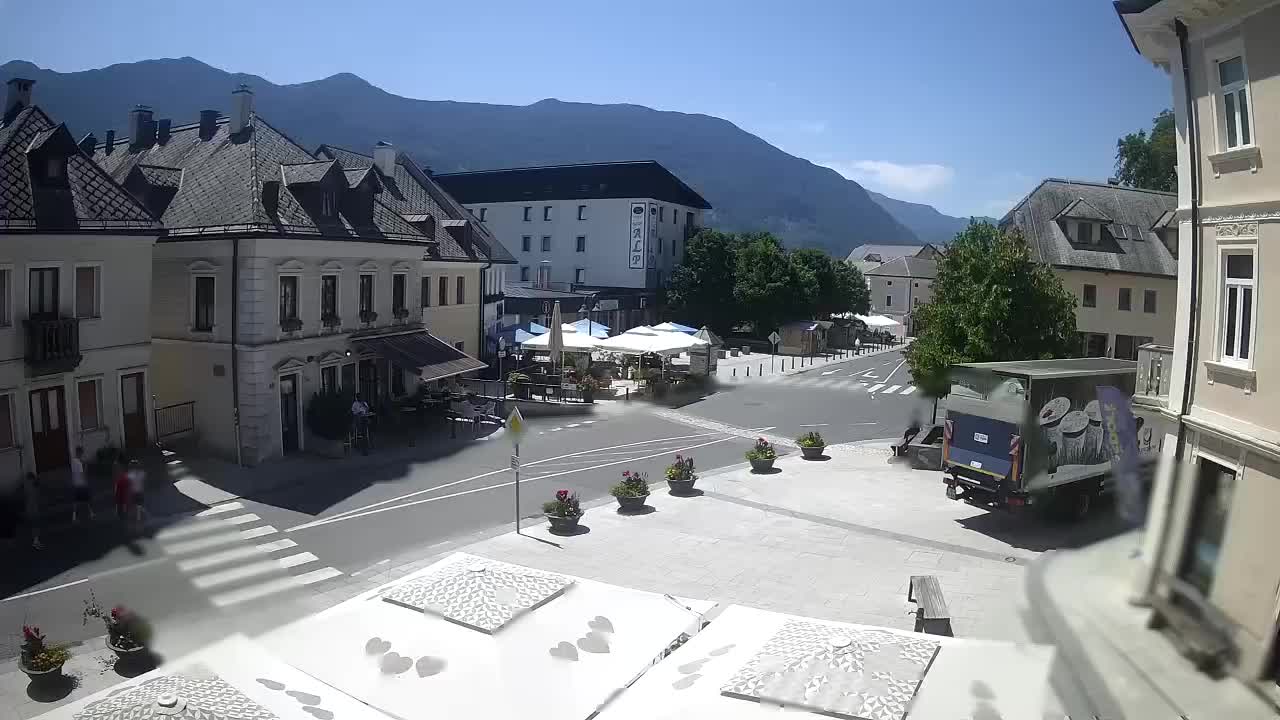 Plaza Central en Bovec
