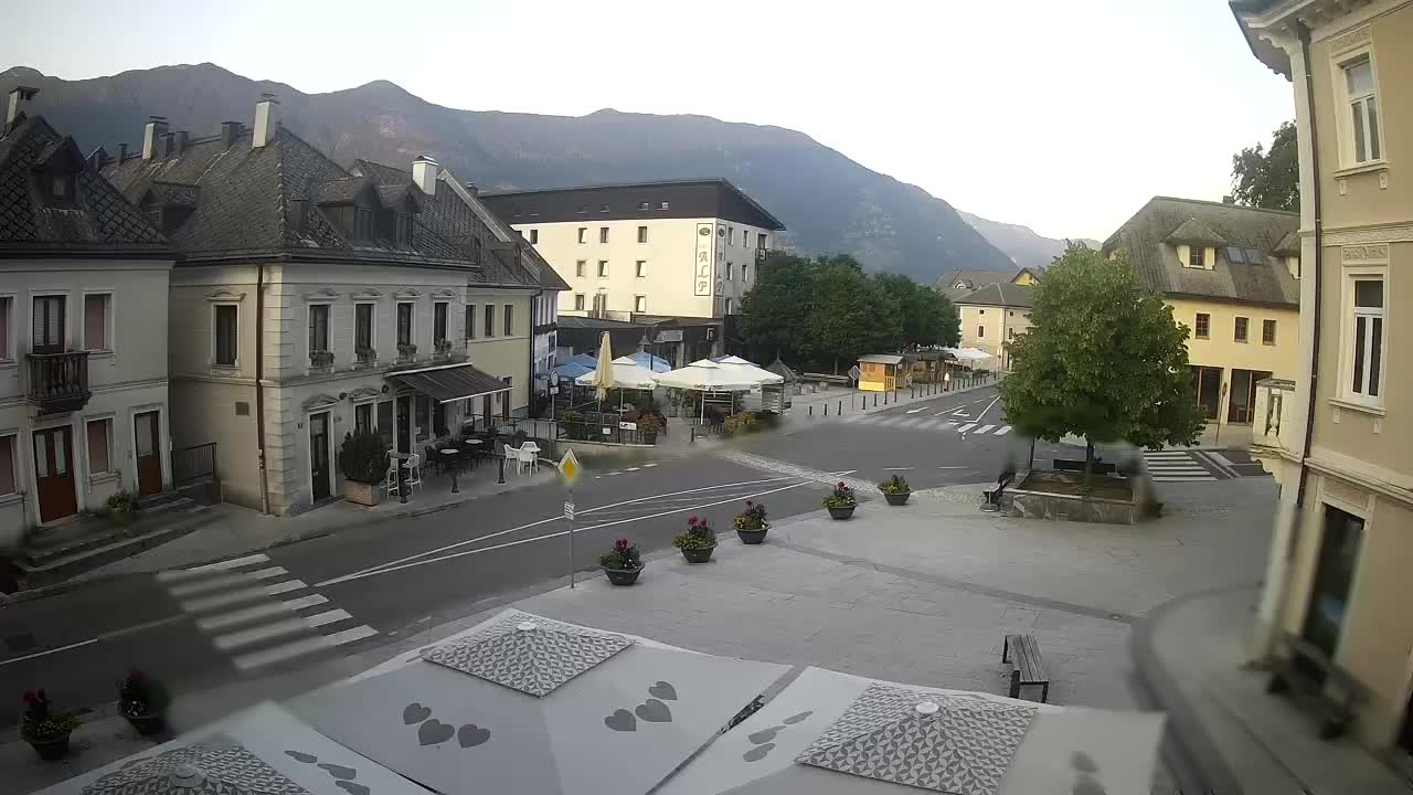 Place centrale à Bovec
