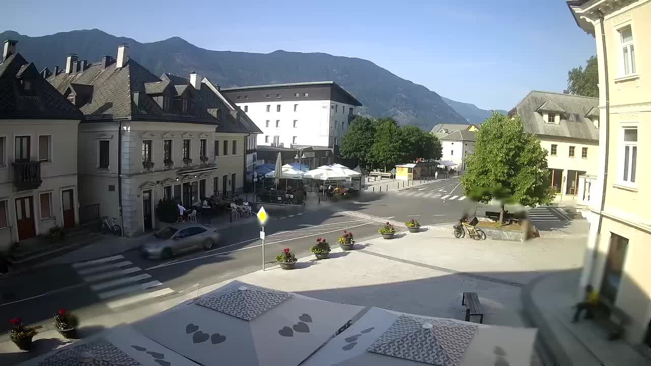 Plaza Central en Bovec