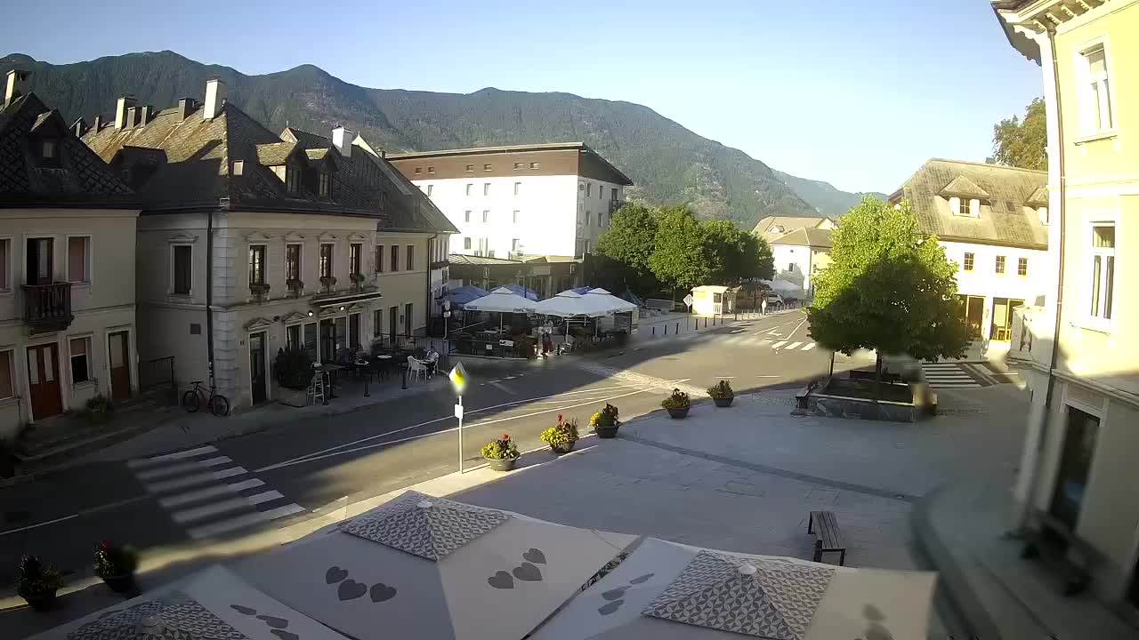 Plaza Central en Bovec