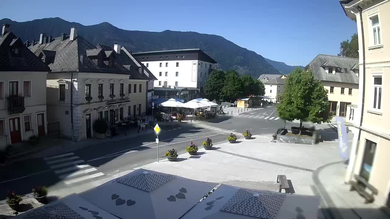 Plaza Central en Bovec