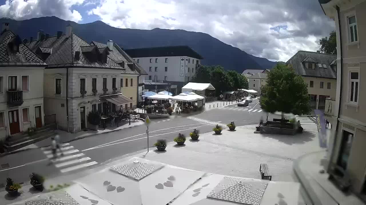 Plaza Central en Bovec