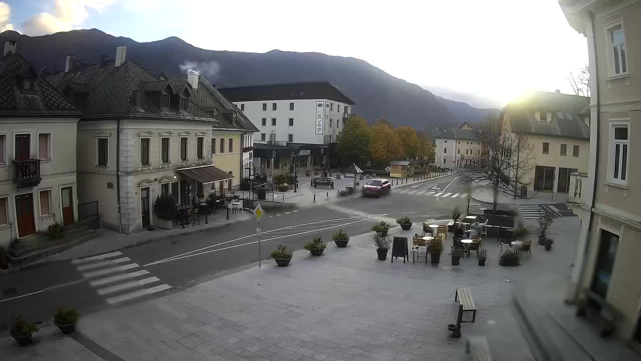 Place centrale à Bovec