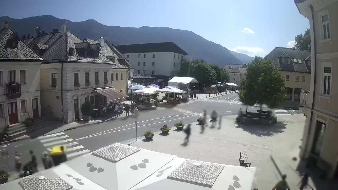 Plaza Central en Bovec