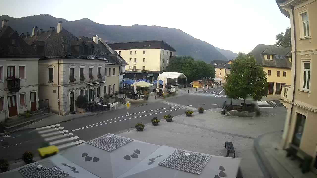 Plaza Central en Bovec