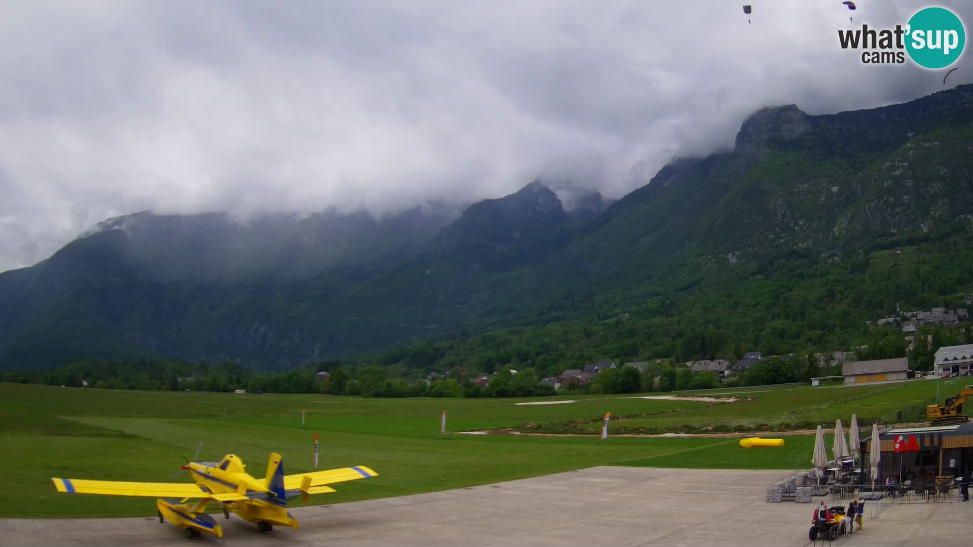 Live webcam Bovec airport – View to Kanin