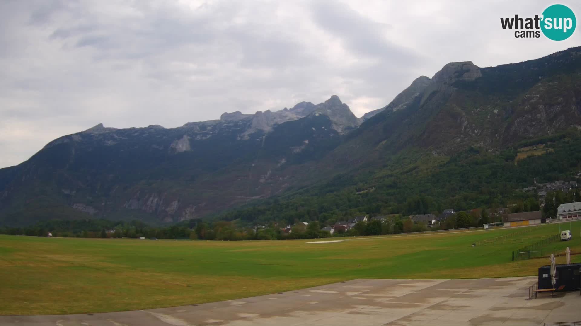 Live webcam Bovec airport – View to Kanin