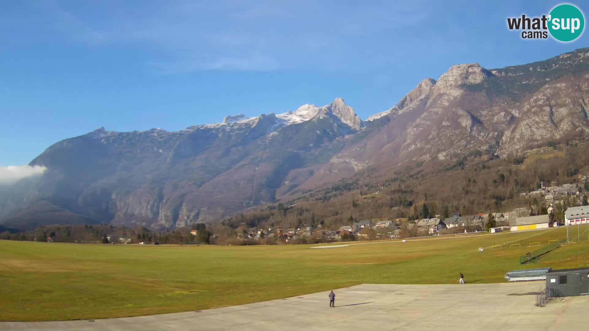 Spletna kamera letališče Bovec – pogled proti Kaninu